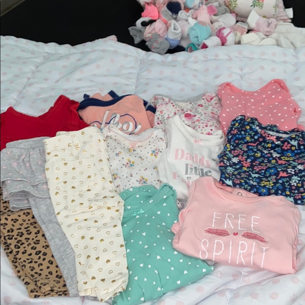Baby girl long sleeve bundle and pants